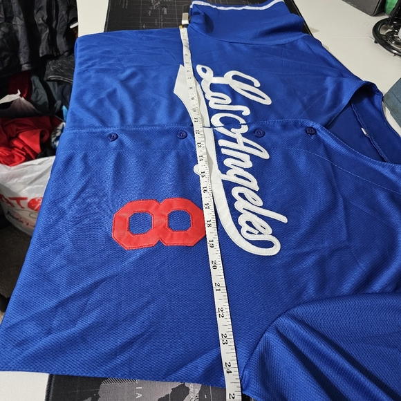 Kobe Bryant Los Angeles Dodgers Jersey Mens Sz LG - Picture 5 of 8